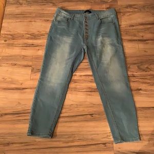 Truly Bella High Waisted Button Fly Skinny Jeans